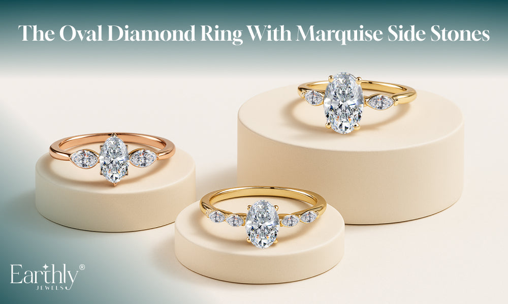 Enchanting Elegance: The Oval Diamond Ring With Marquise Side Stones