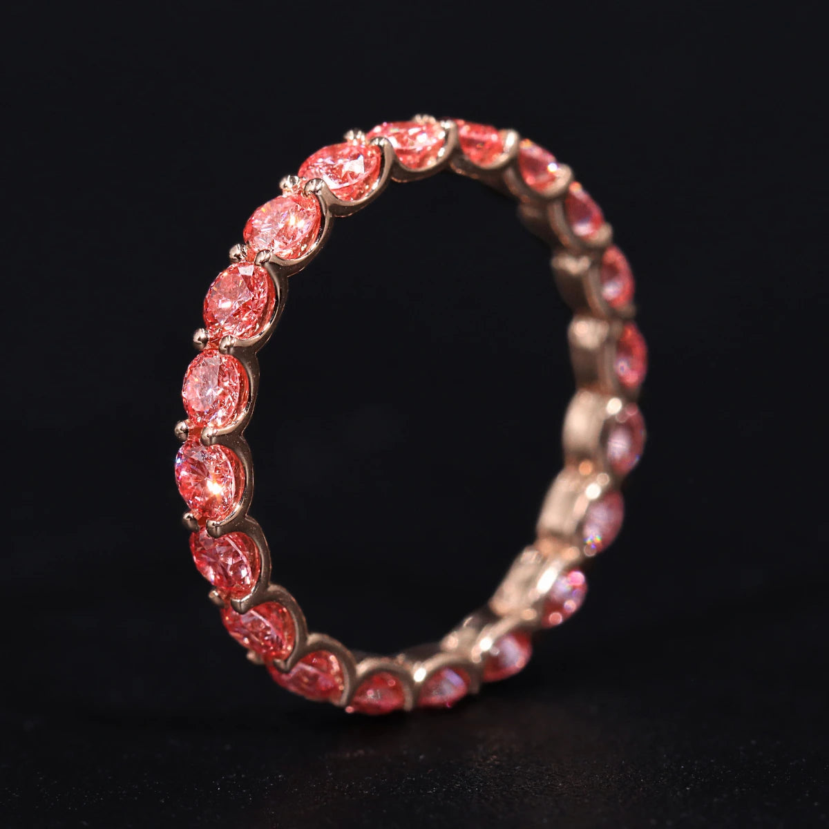 Pink Diamond Eternity Band | Earthly Jewels