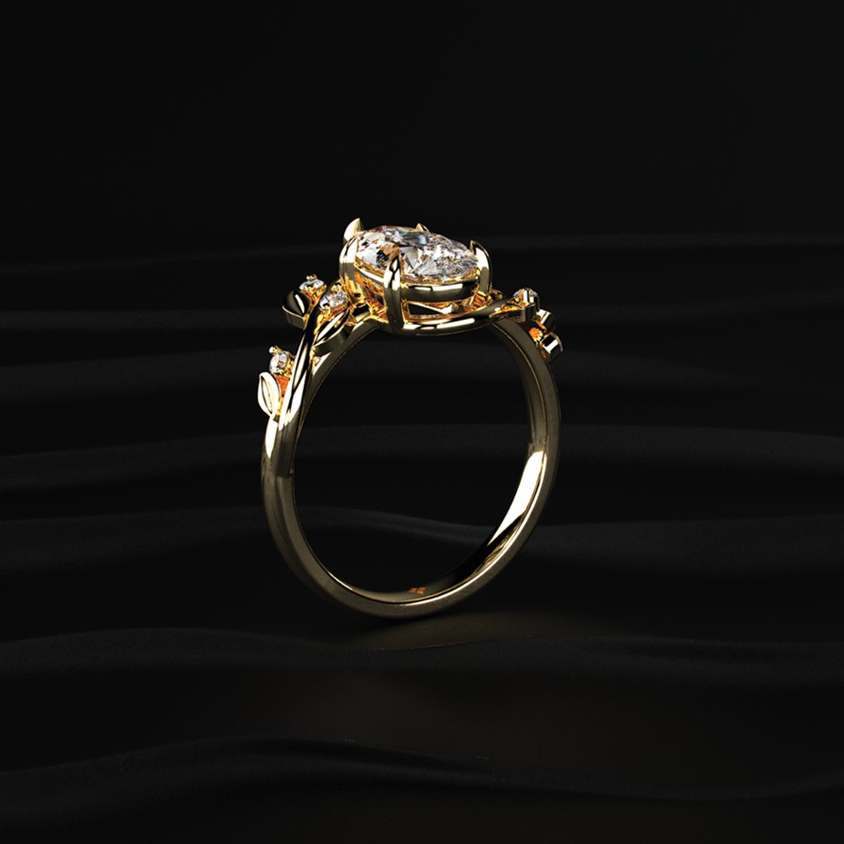 Pear Cut Diamond Ring