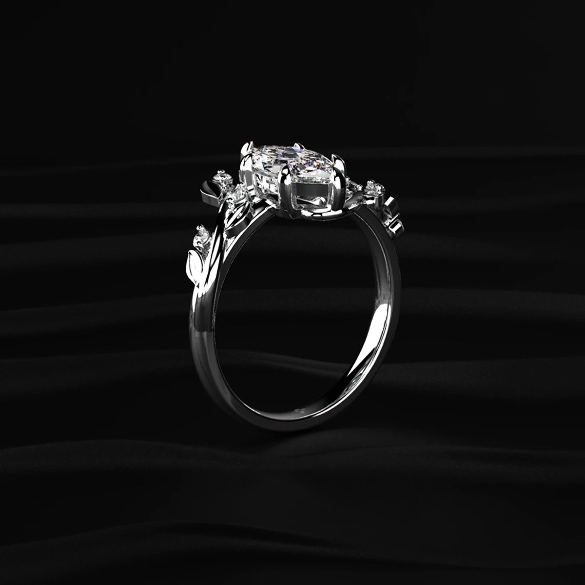 Marquise Oval Diamond Ring