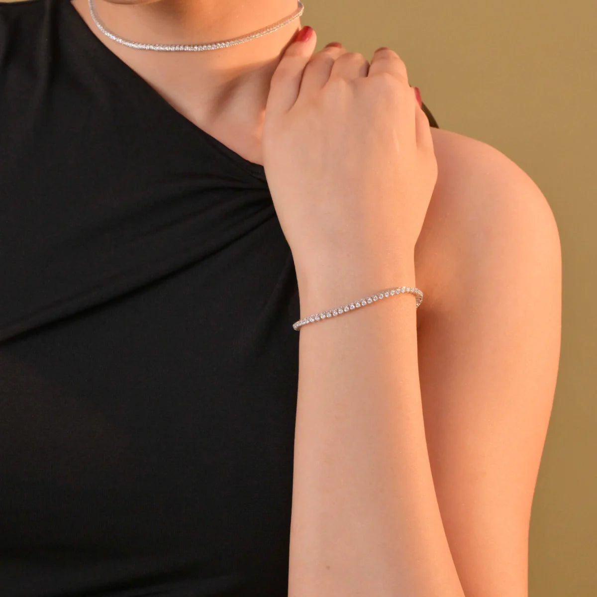 Crown 0.06 Pointer Tennis Bracelet | Earthly Jewels