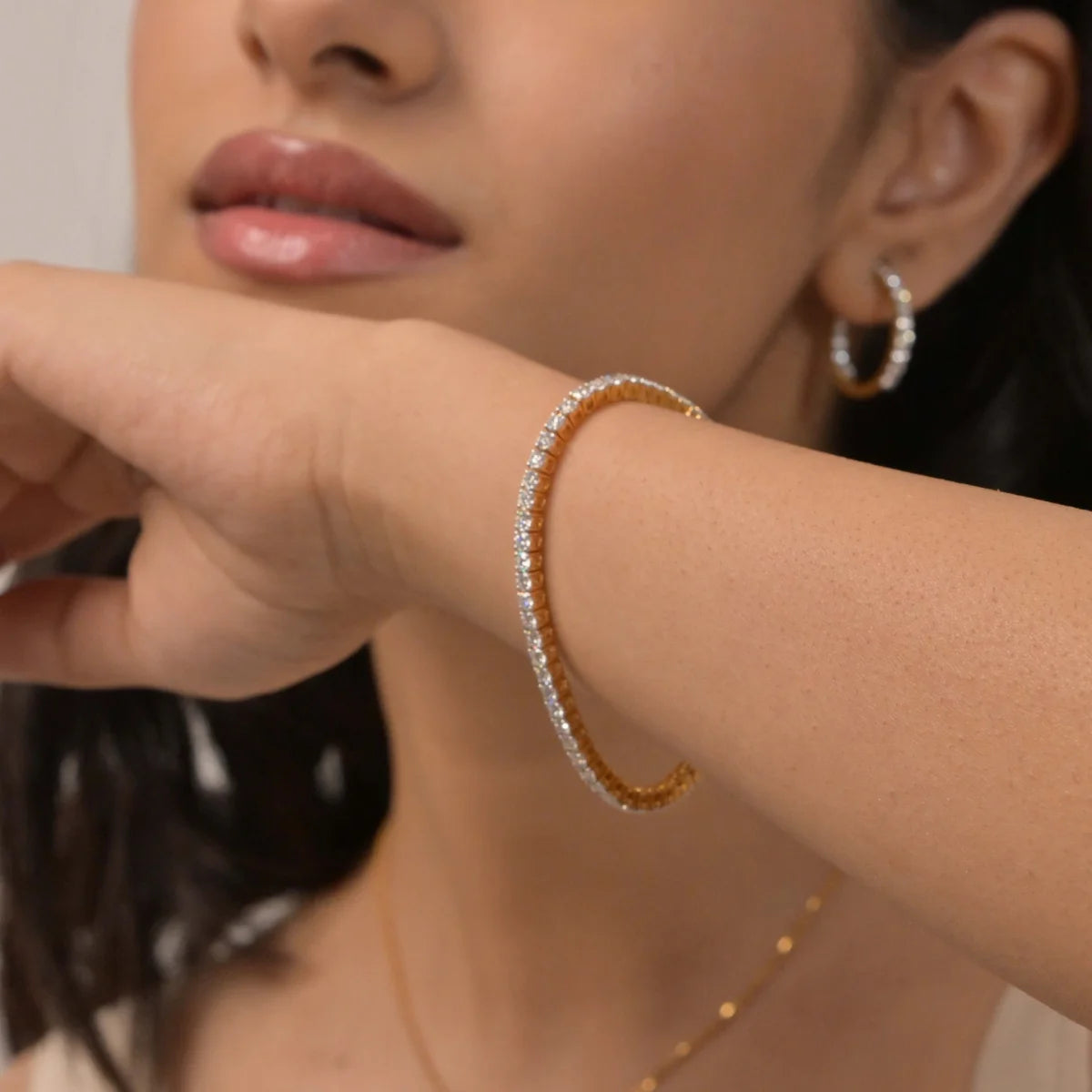 Classic 0.09 Pointer Tennis Bracelet | Earthly Jewels