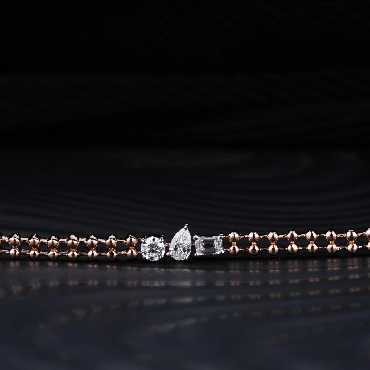 Multi Shape Diamond Trio Bracelet