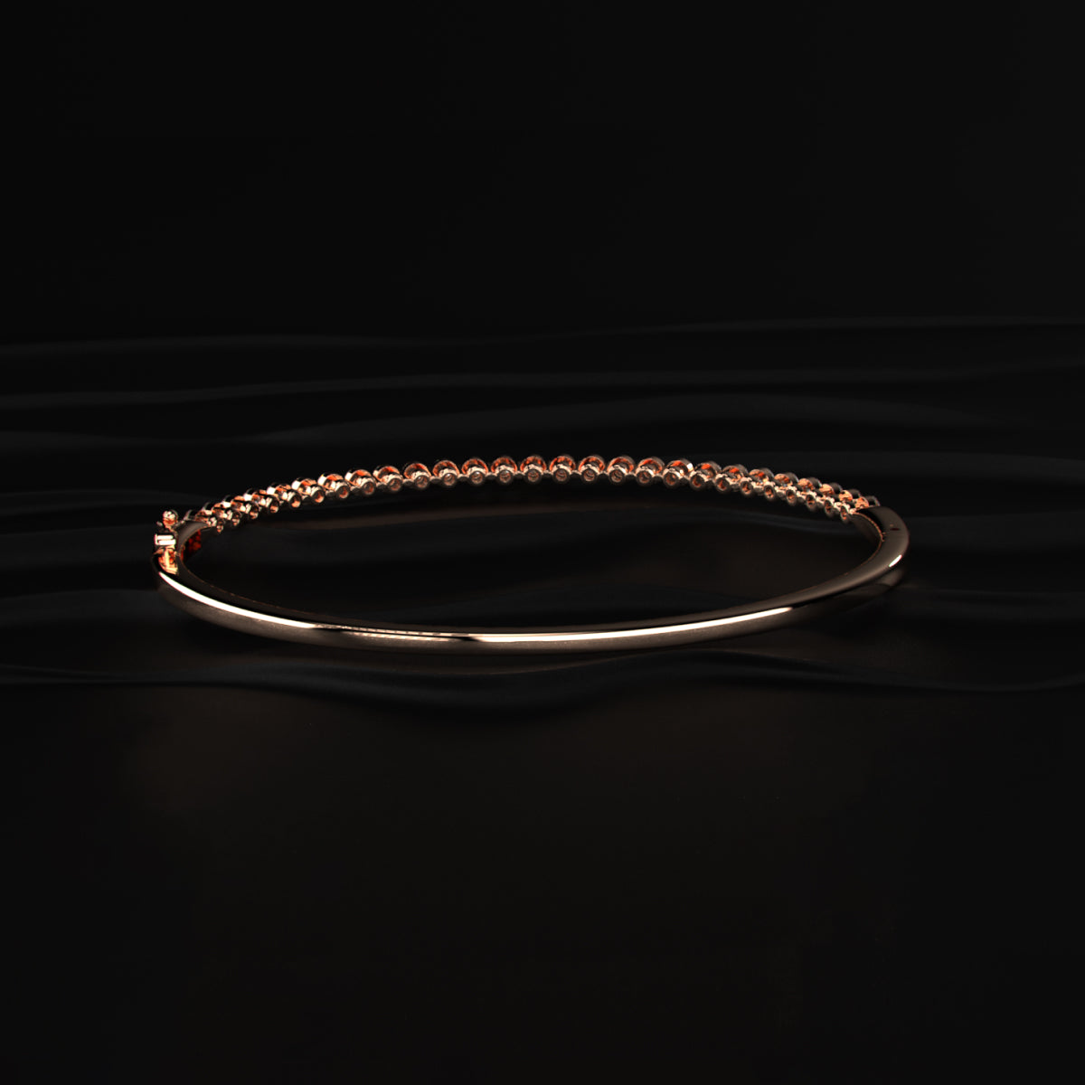 Classic Tennis Diamond Bangle Bracelet | Earthly Jewels