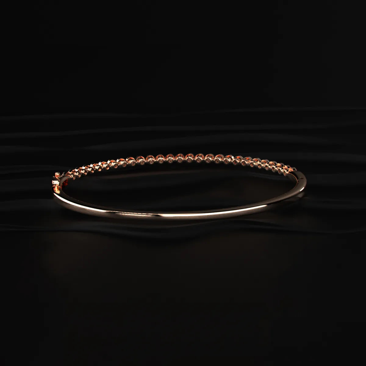 Classic Tennis Diamond Bangle Bracelet | Earthly Jewels