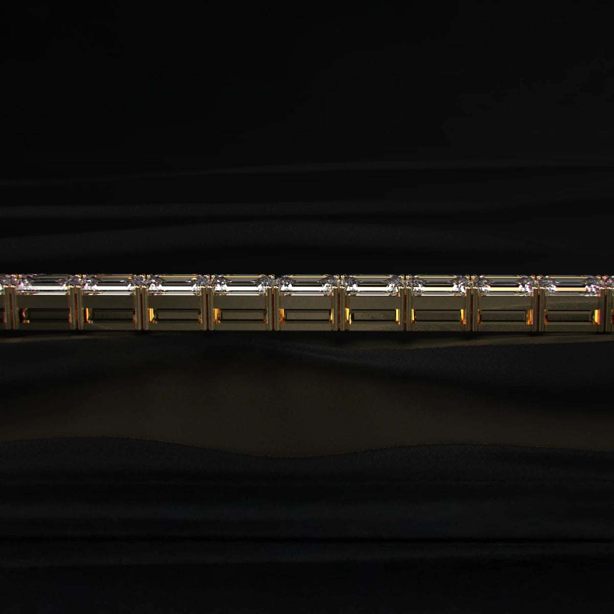 Emerald cut lab Diamond Tennis Bracelet | Earthly Jewels