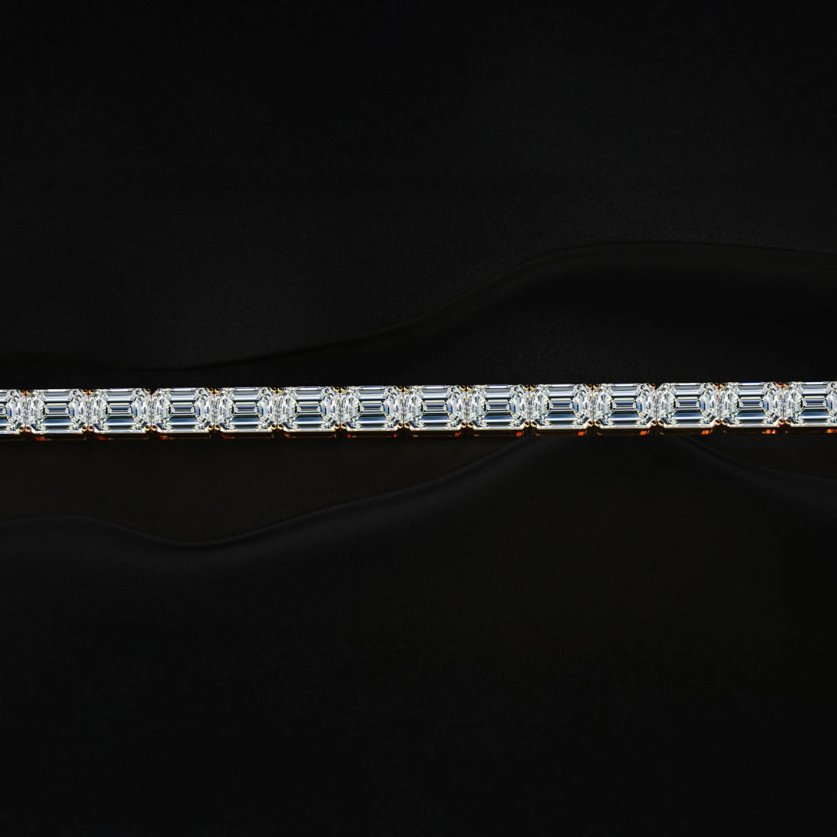 Emerald cut lab Diamond Tennis Bracelet | Earthly Jewels