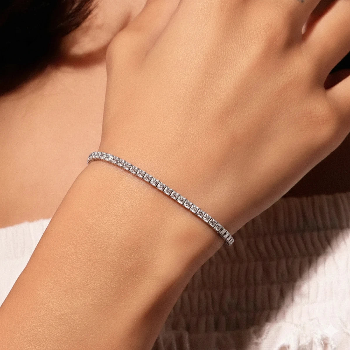 Princess Diamond Tennis Bracelet | Earthly Jewels