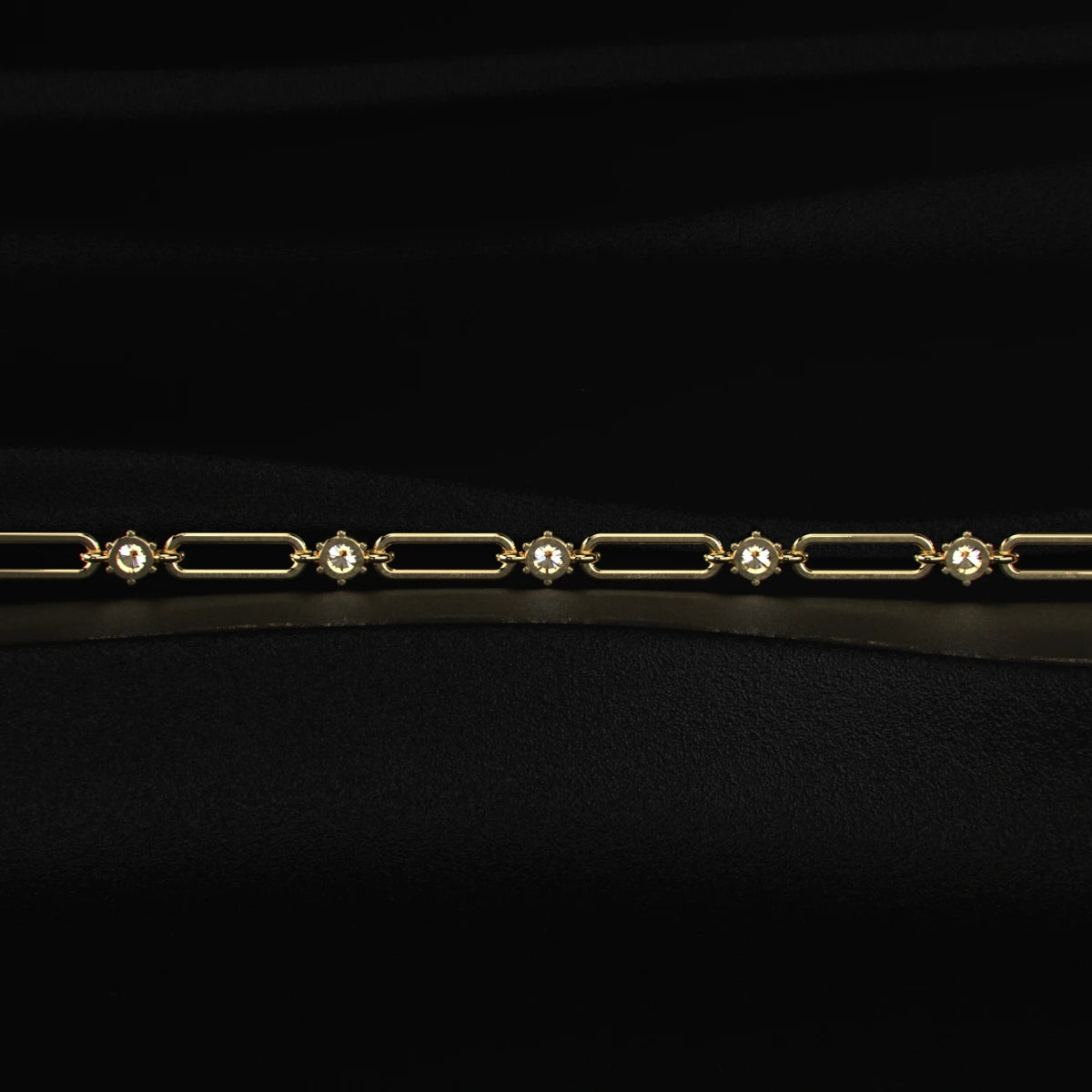 Round Diamond Chain Link Bracelet | Earthly Jewels