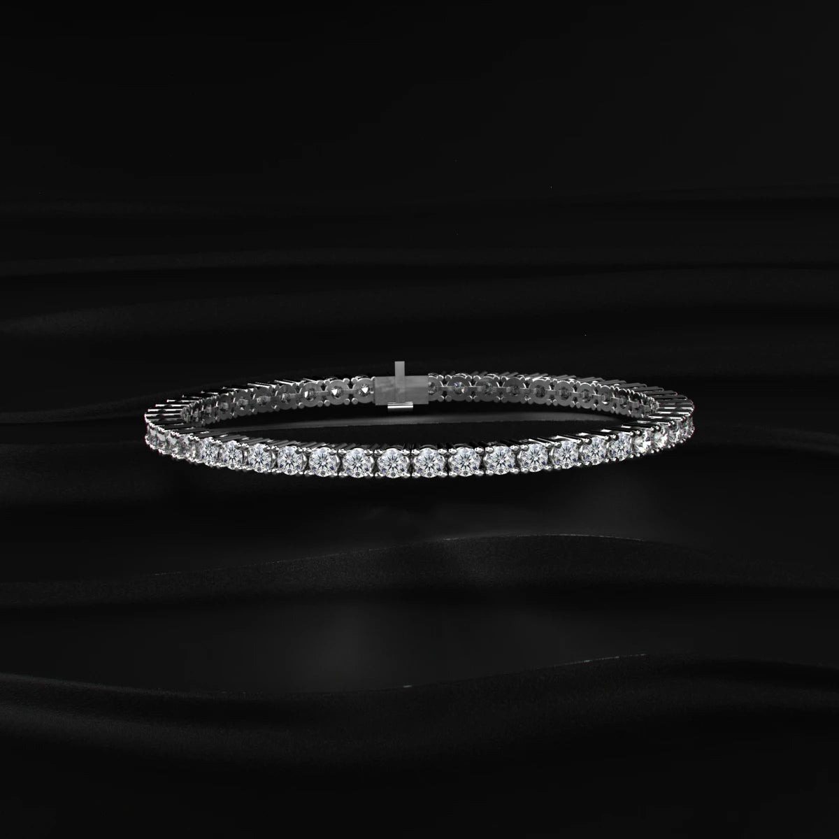 Round Cut Diamond Tennis Bracelet