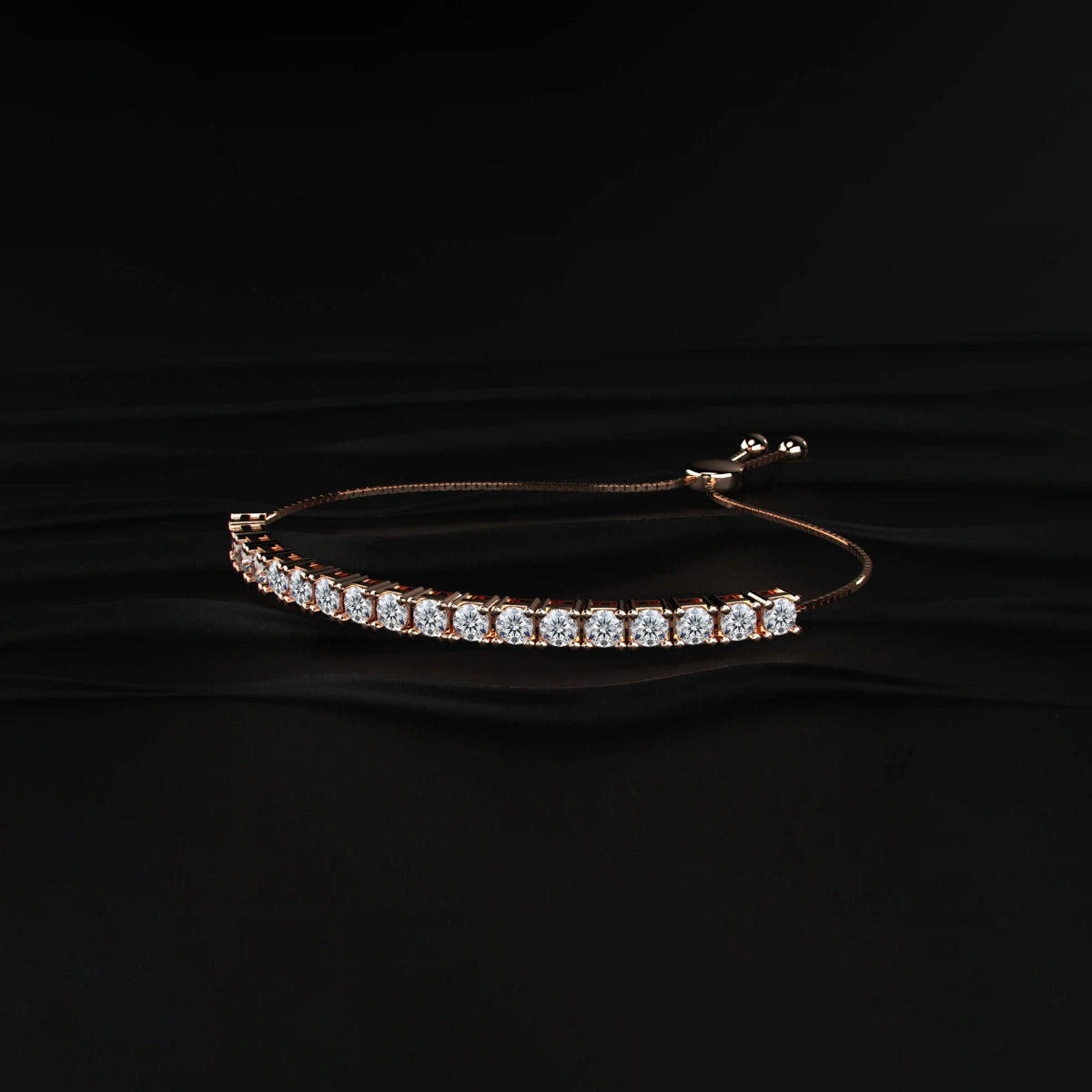 Adjustable Diamond Tennis Bracelet