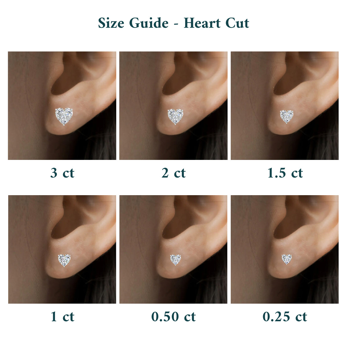 Heart Solitaire Hidden Halo Earring | Earthly Jewels