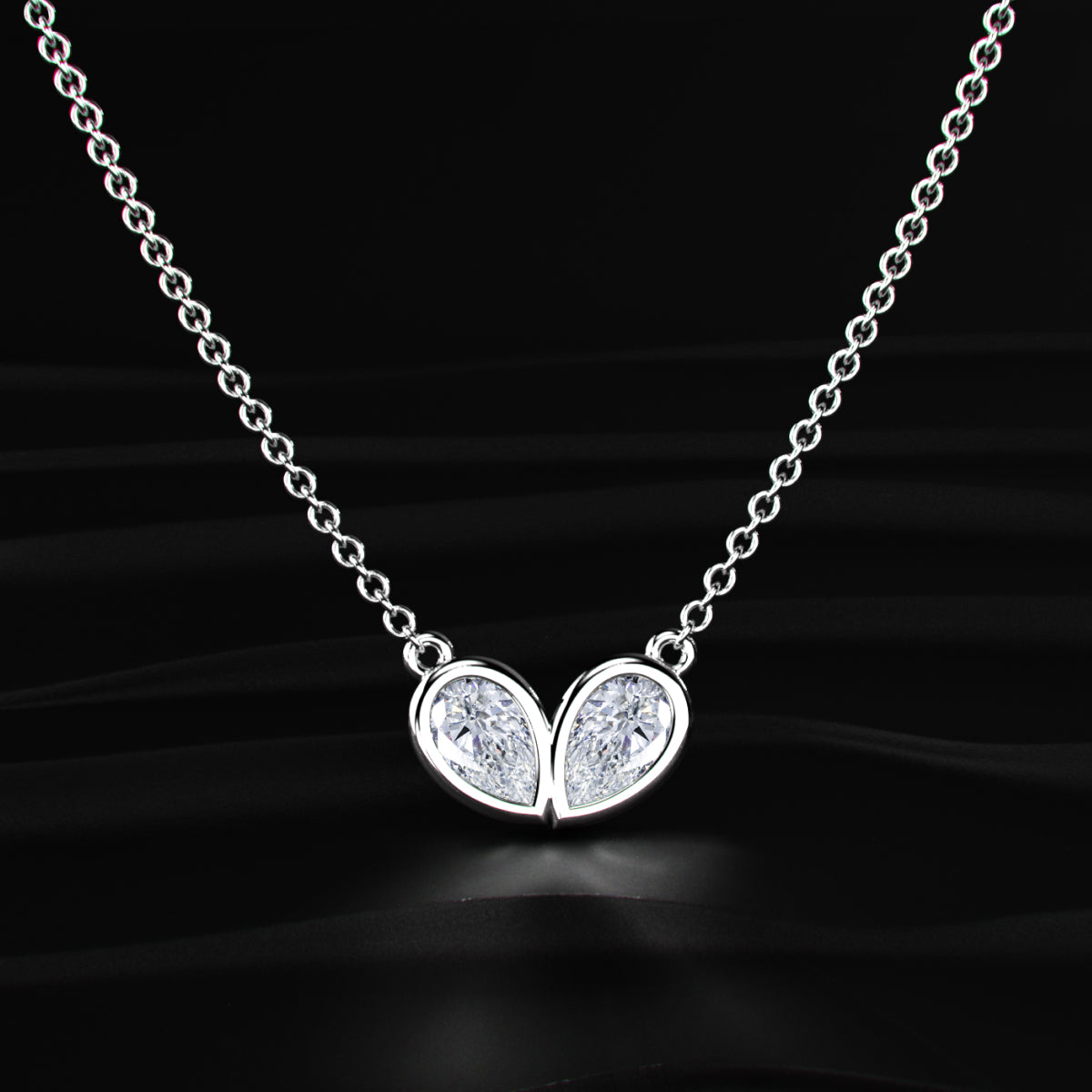 Pear Shape Diamond Necklace Earthly Jewels - Main Image