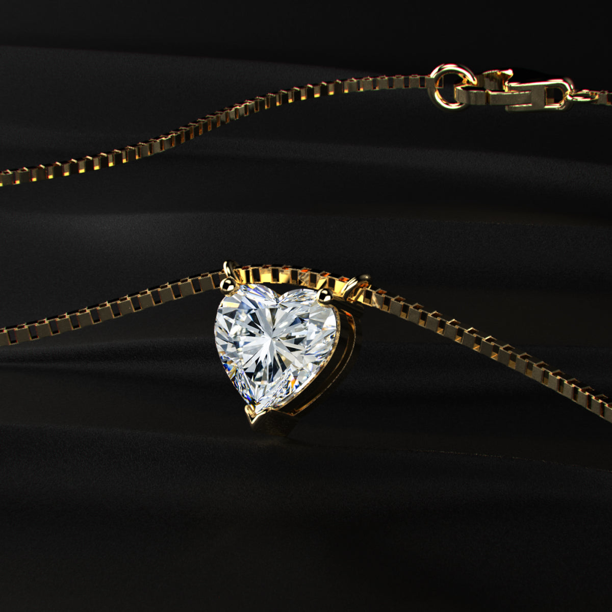 Heart Shaped Solitaire Necklace | Earthly Jewels