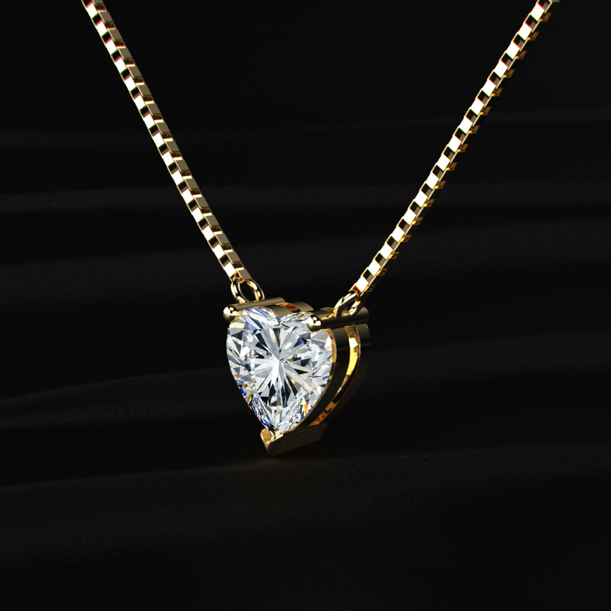 Heart Shaped Solitaire Necklace | Earthly Jewels