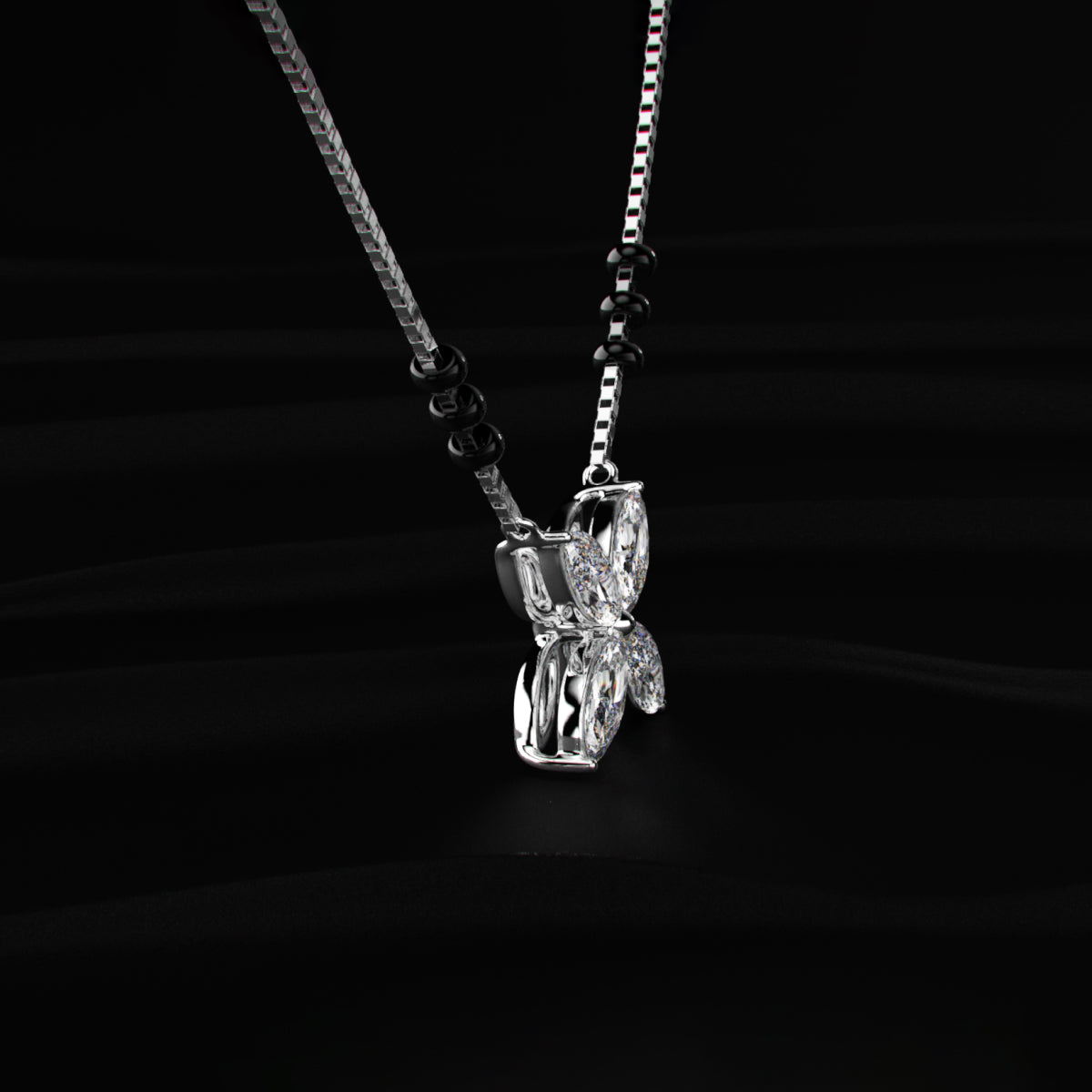 4 Marquise Diamond Mangalsutra