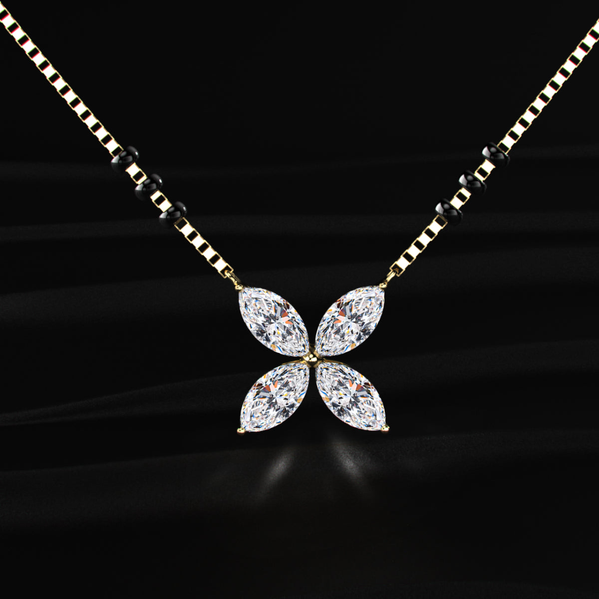 4 Marquise Diamond Mangalsutra | Earthly Jewels