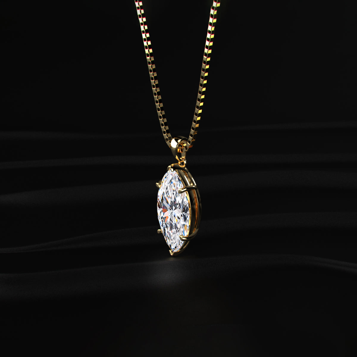 Marquise Solitaire Pendant | Earthly Jewels