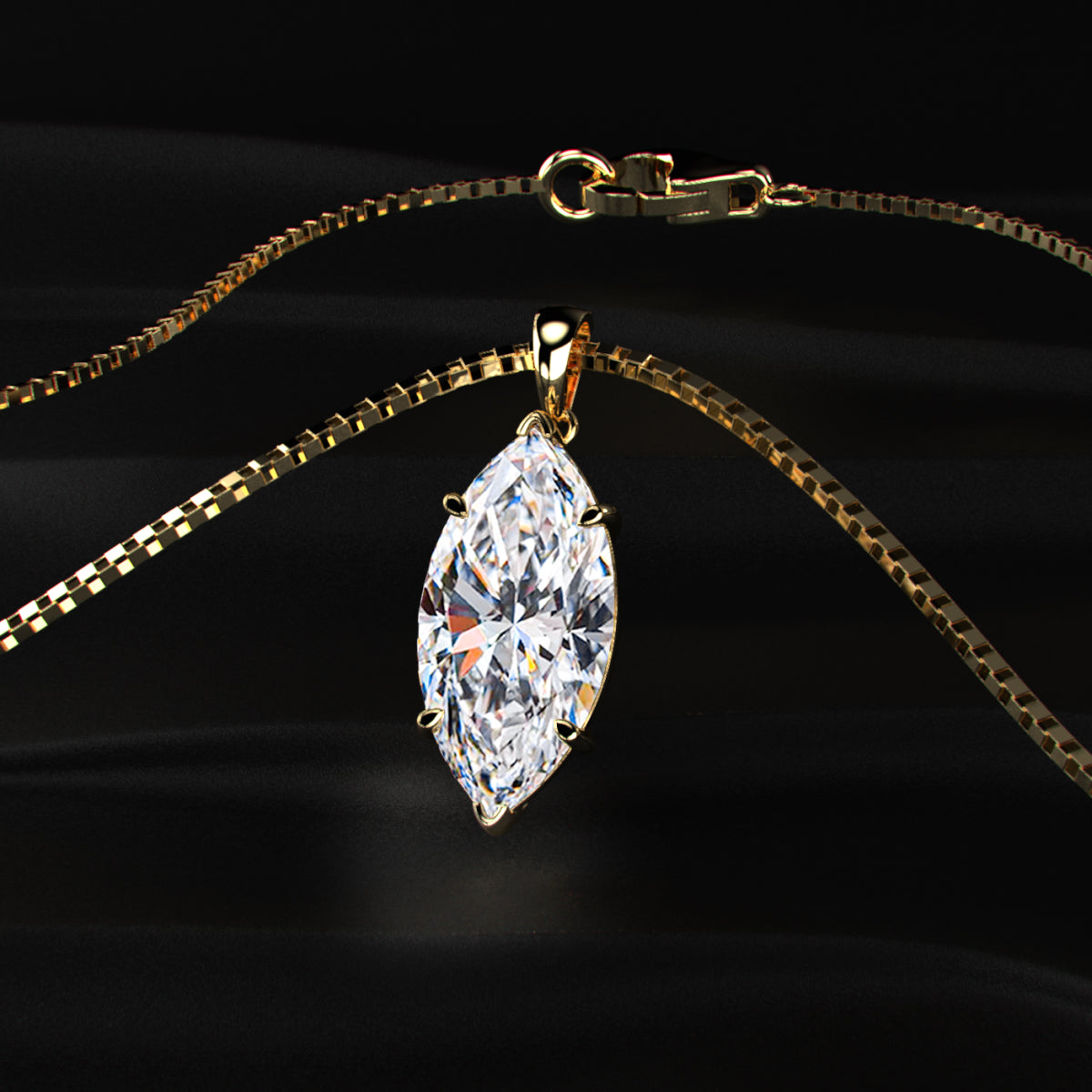Marquise Solitaire Pendant | Earthly Jewels