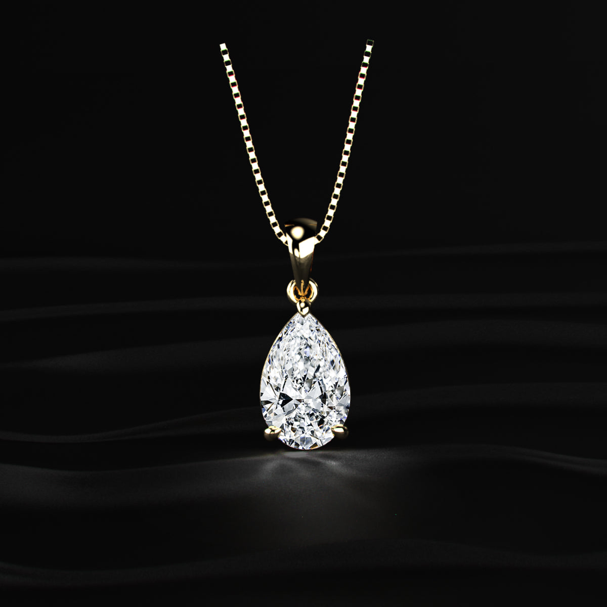 Pear Shaped Solitaire Pendant | Earthly Jewels
