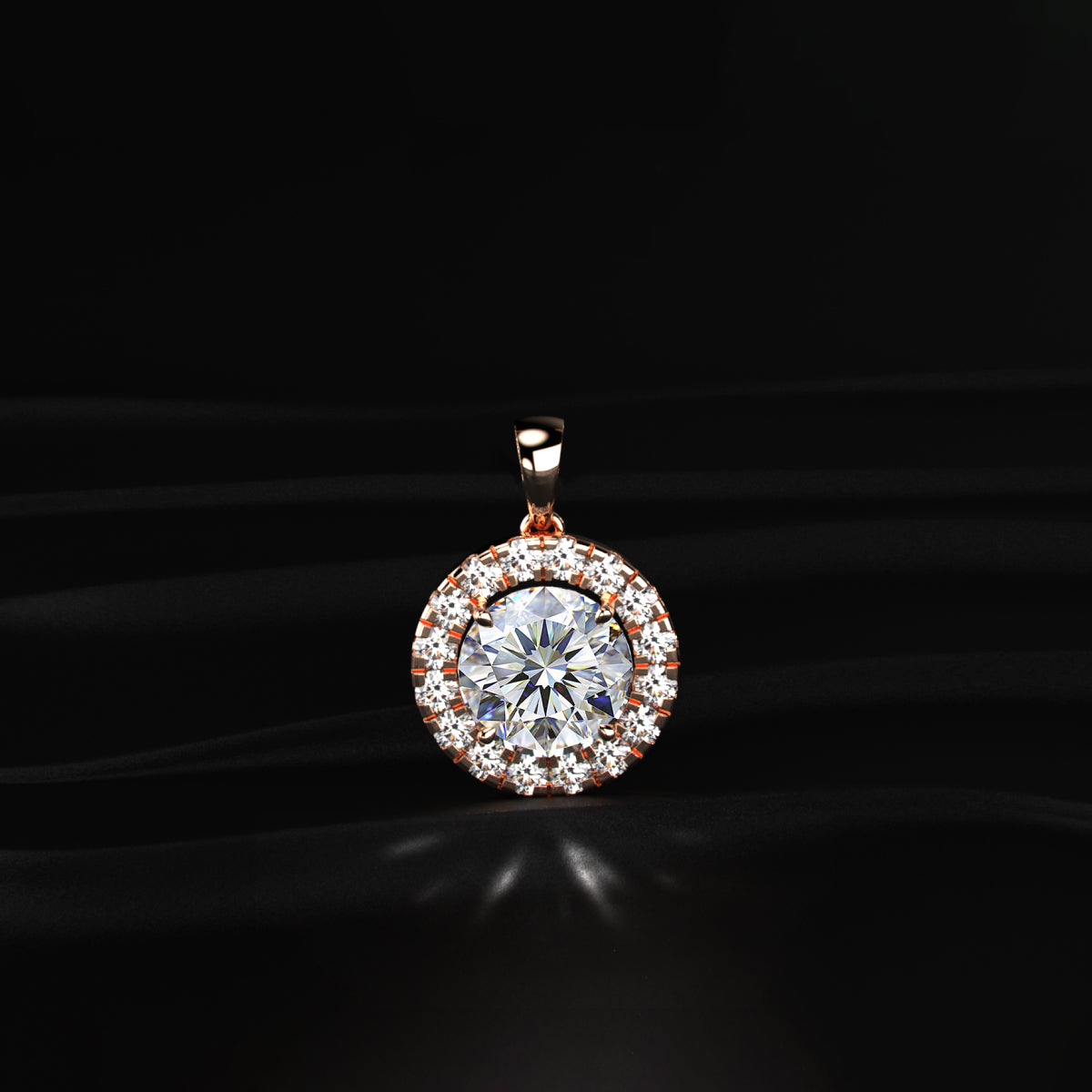 Round Diamond Halo Pendant | Earthly Jewels