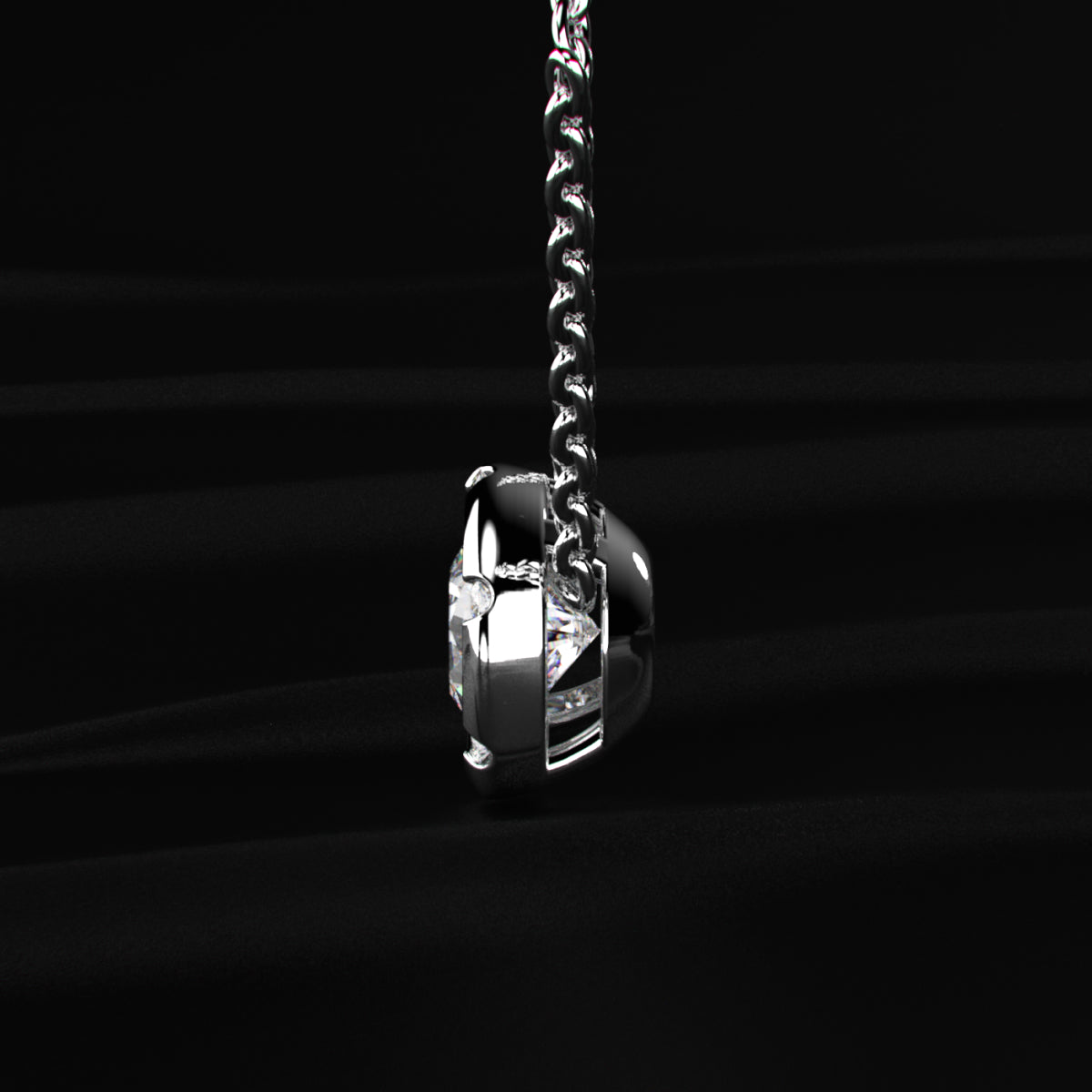 Round Solitaire Bezel Setting Pendant | Earthly Jewels