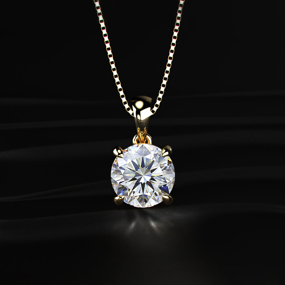 Round Shape Solitaire Pendant | Earthly Jewels