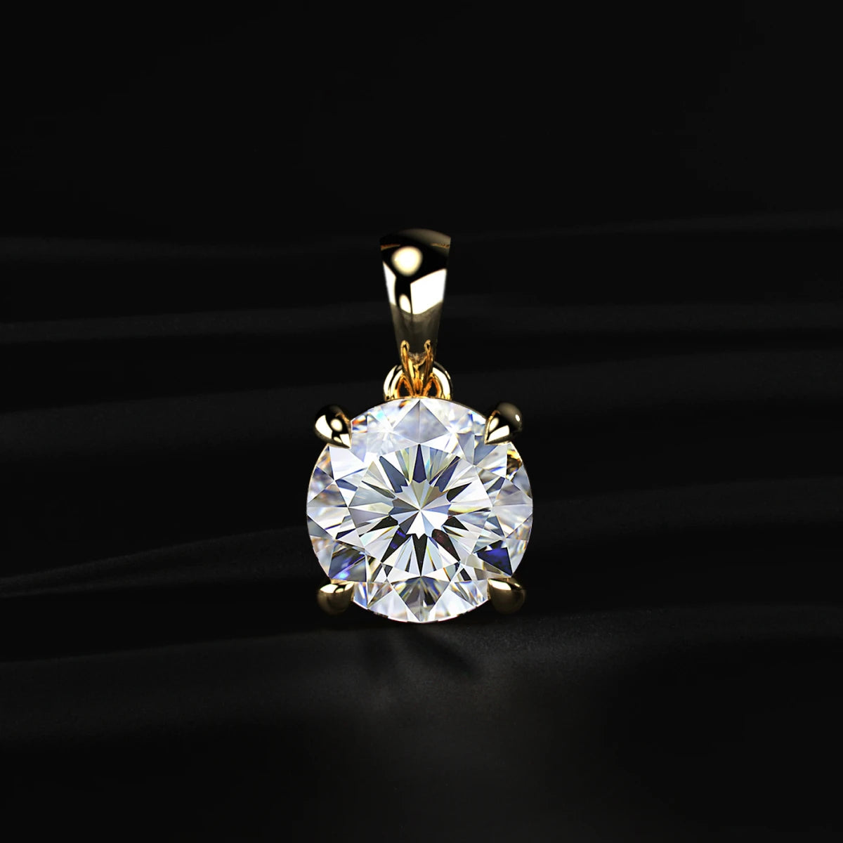 Round Shape Solitaire Pendant | Earthly Jewels