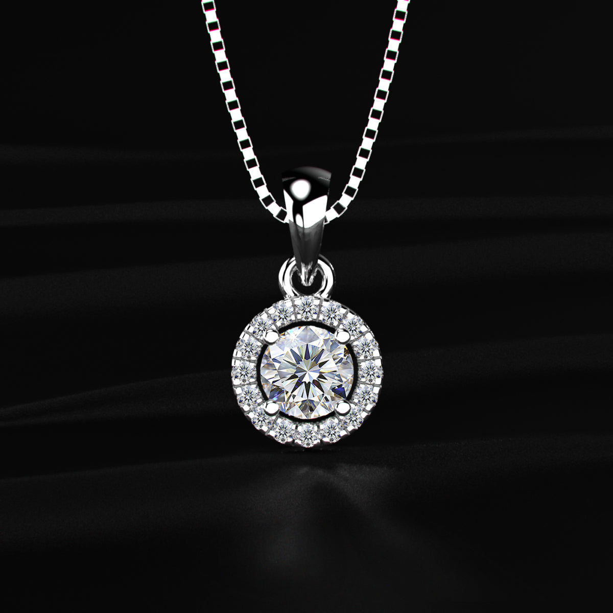 Round Halo Pendant