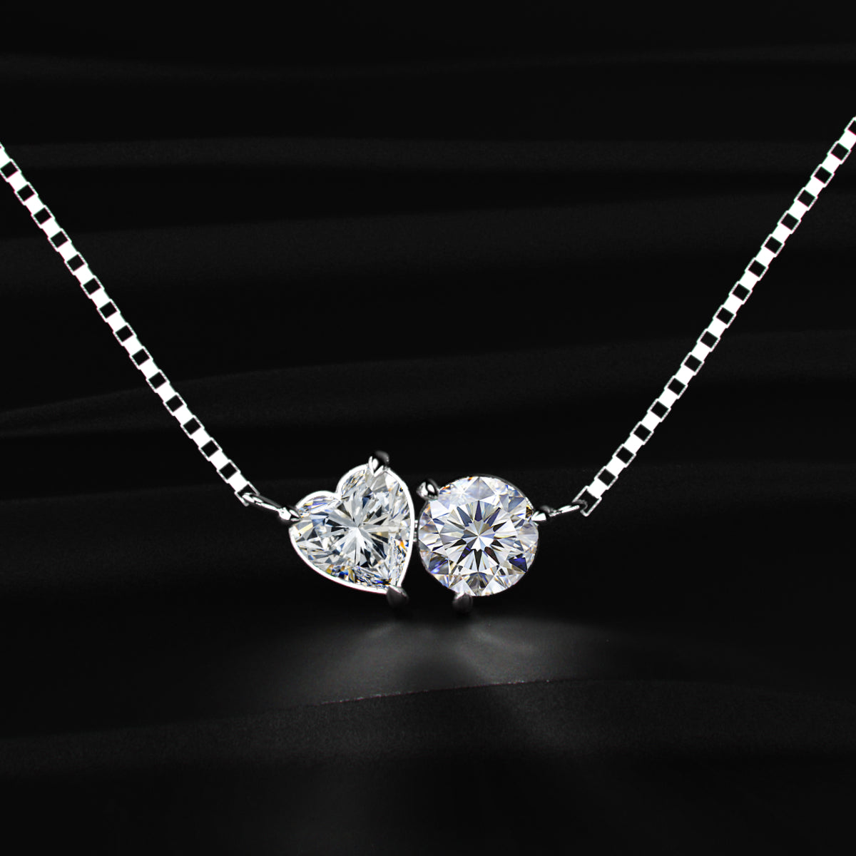 Toi Et Moi Heart and Round Necklace | Earthly Jewels