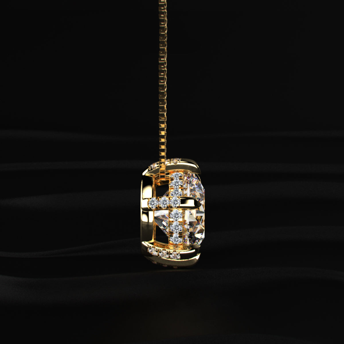 5Ct Round Solitaire Diamond Pendant With Hidden Halo | Earthly Jewels