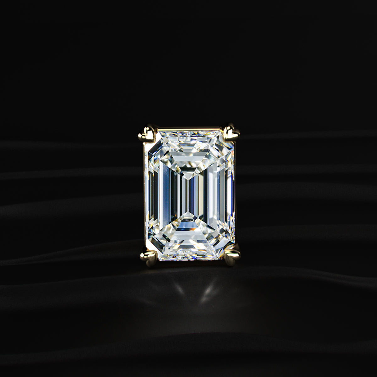 12 Carat Emerald Cut Solitaire Pendent | Earthly Jewels