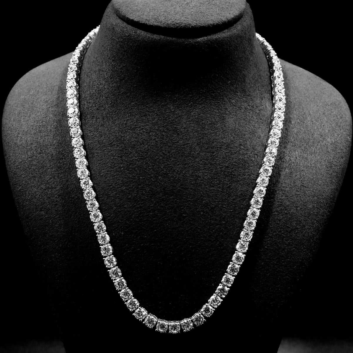 Round Diamond Tennis Necklace | Earthly Jewels
