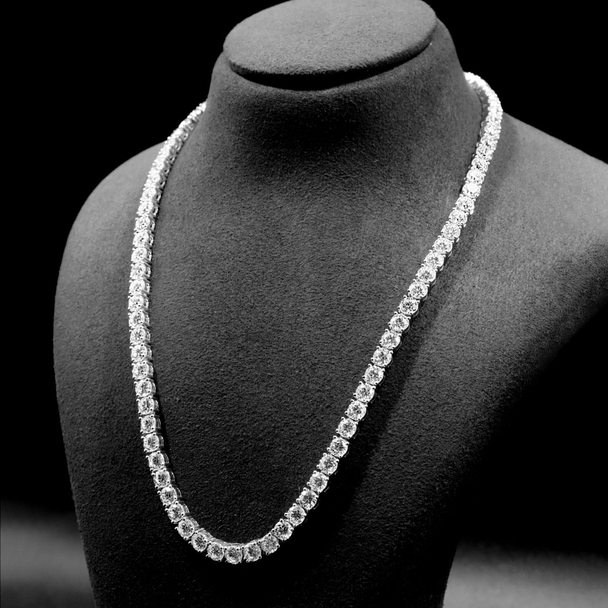 Round Diamond Tennis Necklace | Earthly Jewels