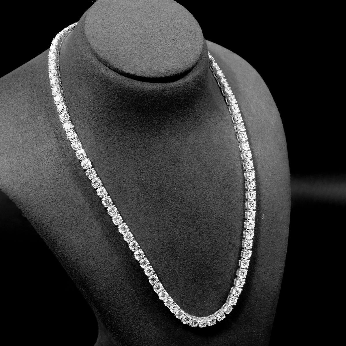 Round Diamond Tennis Necklace | Earthly Jewels