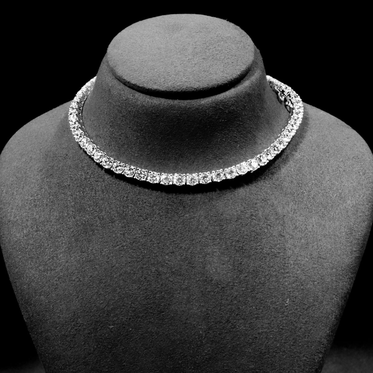 Round Diamond Tennis Necklace | Earthly Jewels