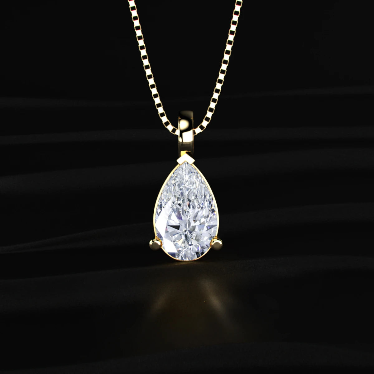 Pear Shape Solitaire Pendant