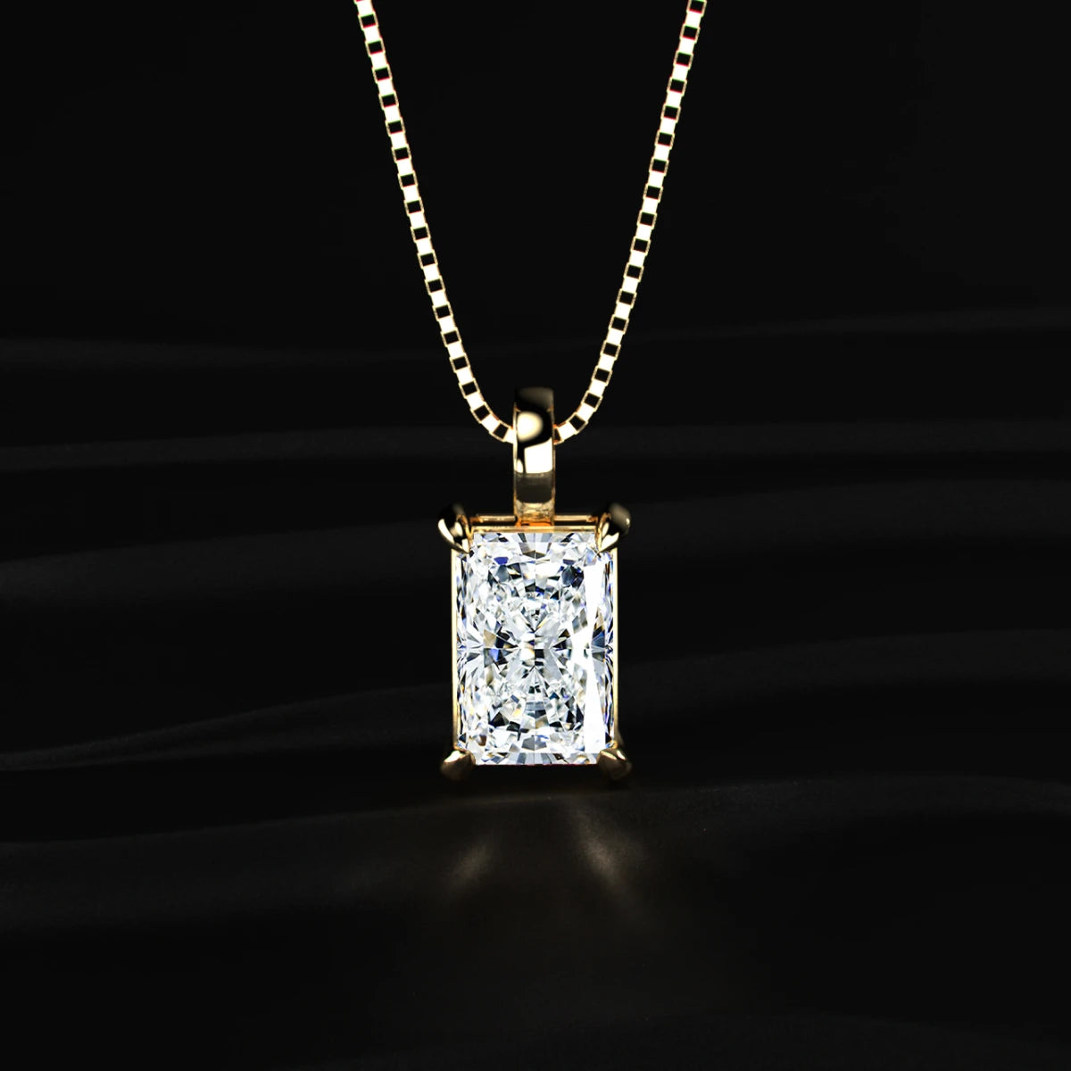 Radiant Diamond Solitaire Pendant
