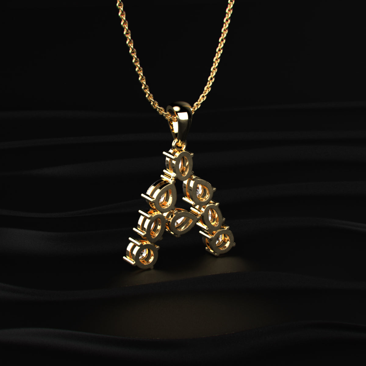 A Alphabet Diamond Pendant | Earthly Jewels