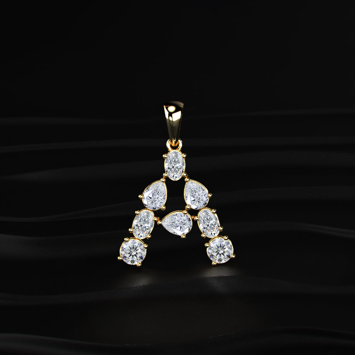 A Alphabet Diamond Pendant | Earthly Jewels