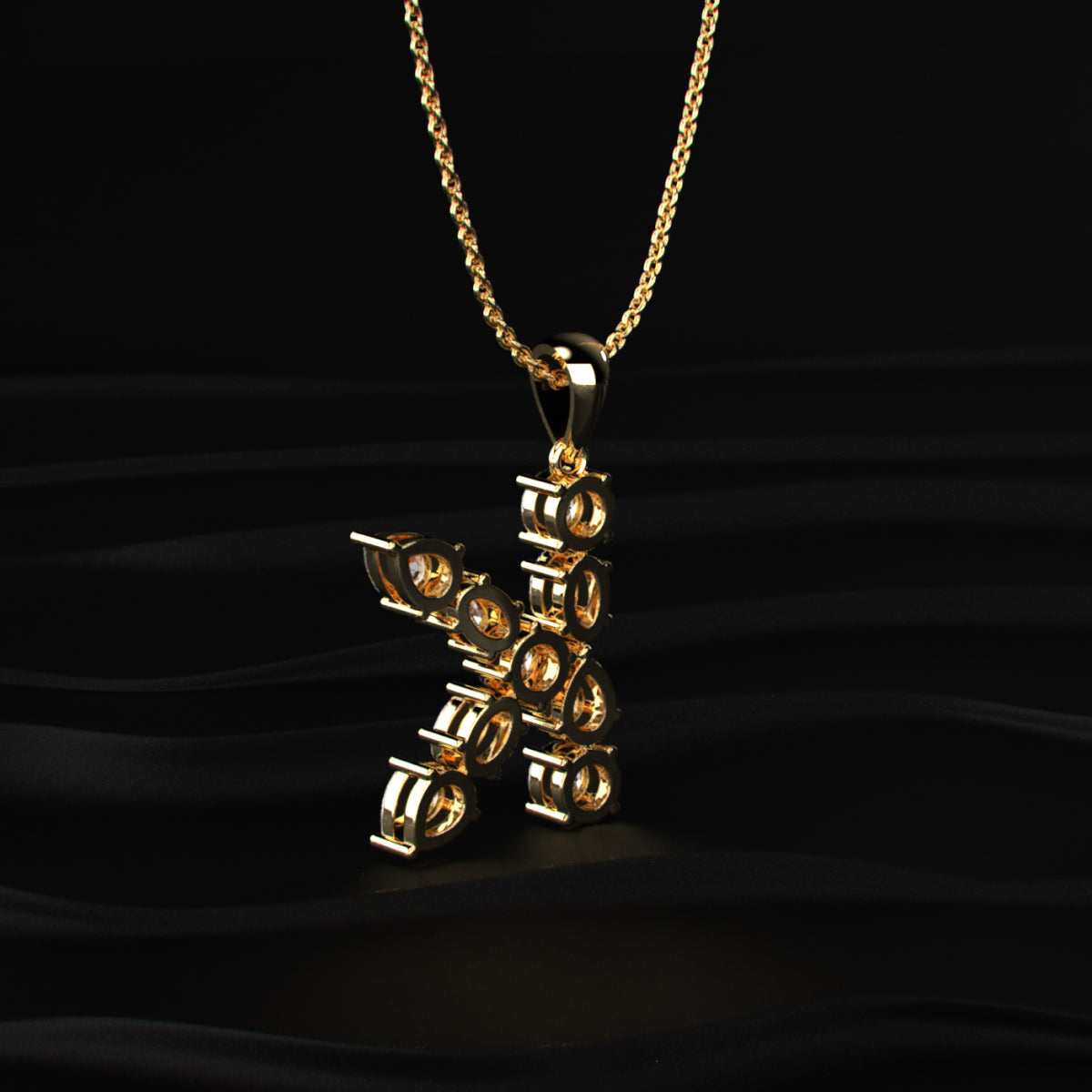 K Alphabet Diamond Pendant | Earthly Jewels