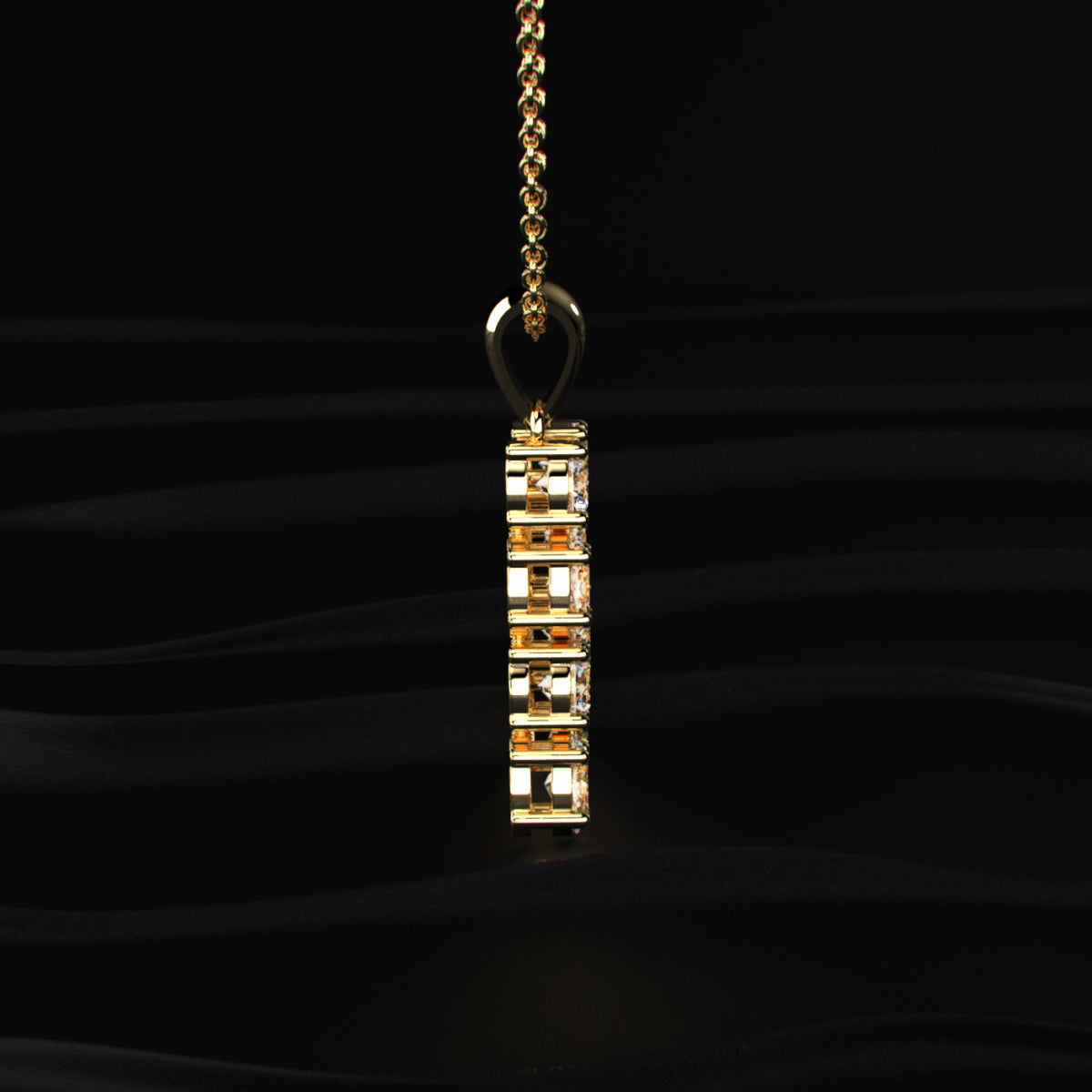 M Alphabet Diamond Pendant | Earthly Jewels