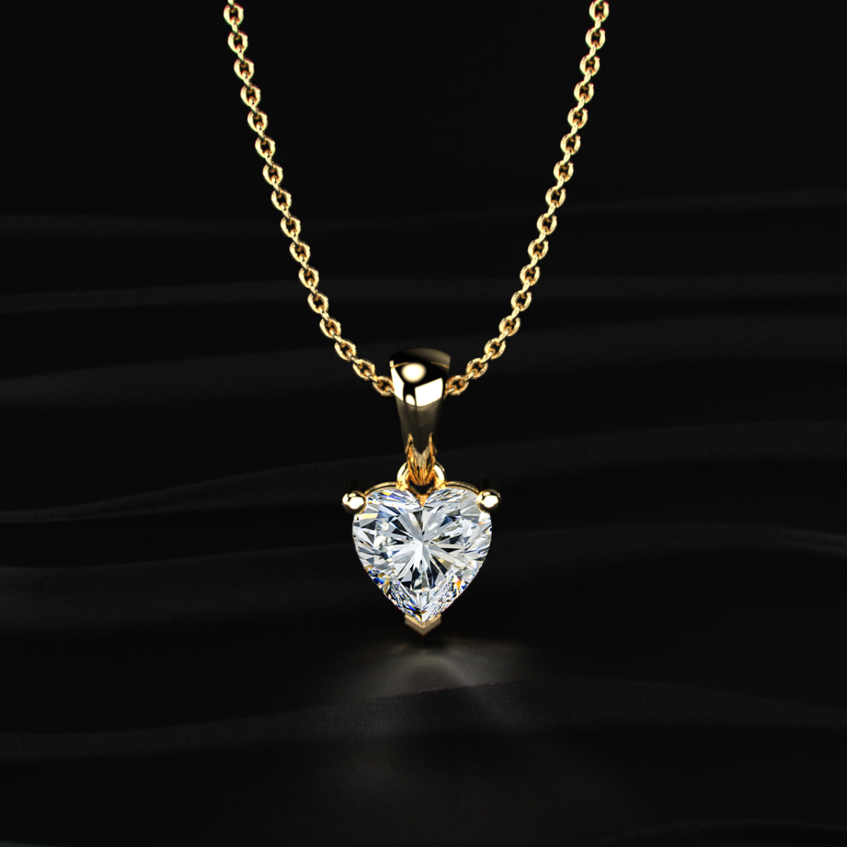 Heart Shaped Solitaire Pendant | Earthly Jewels