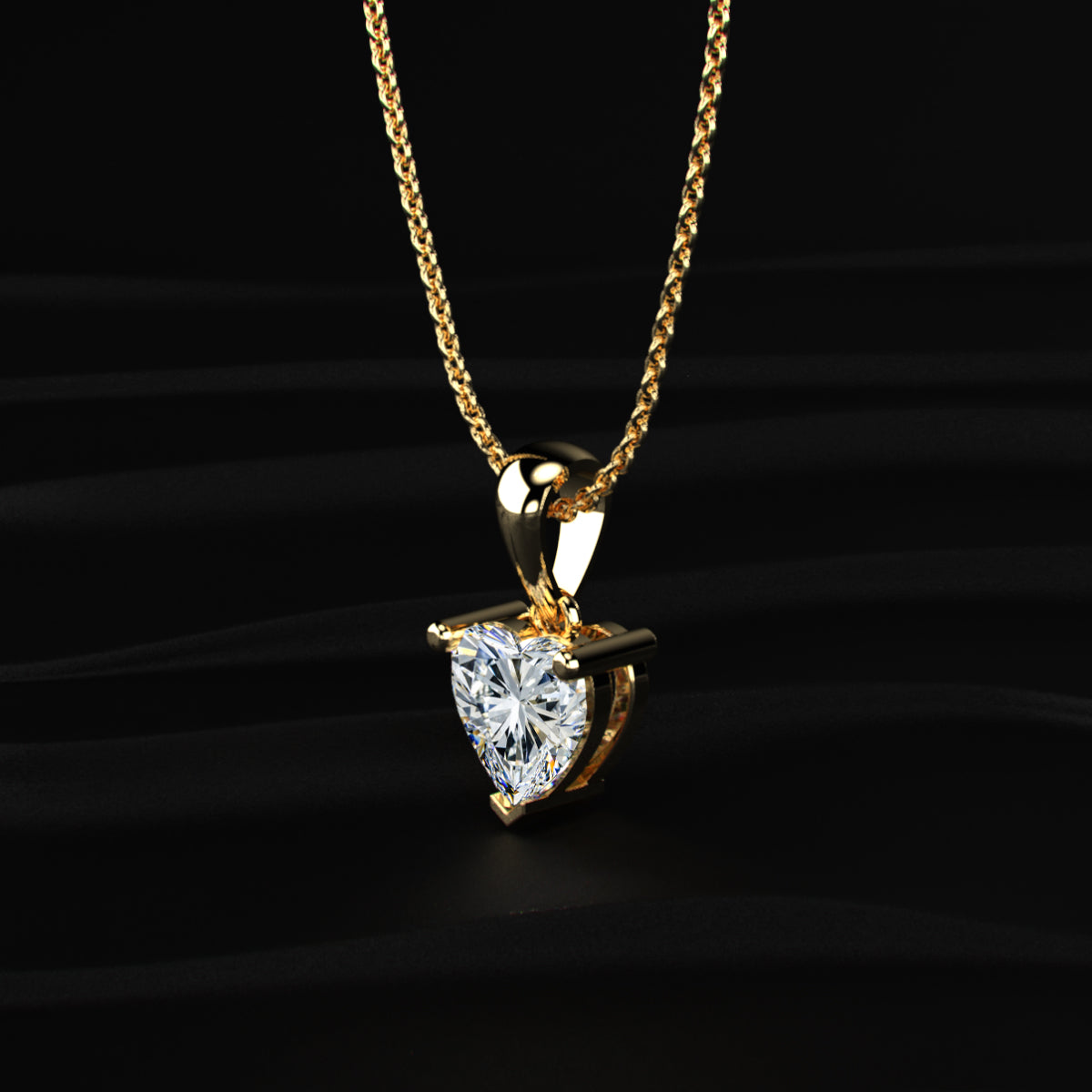 Heart Shaped Solitaire Pendant | Earthly Jewels