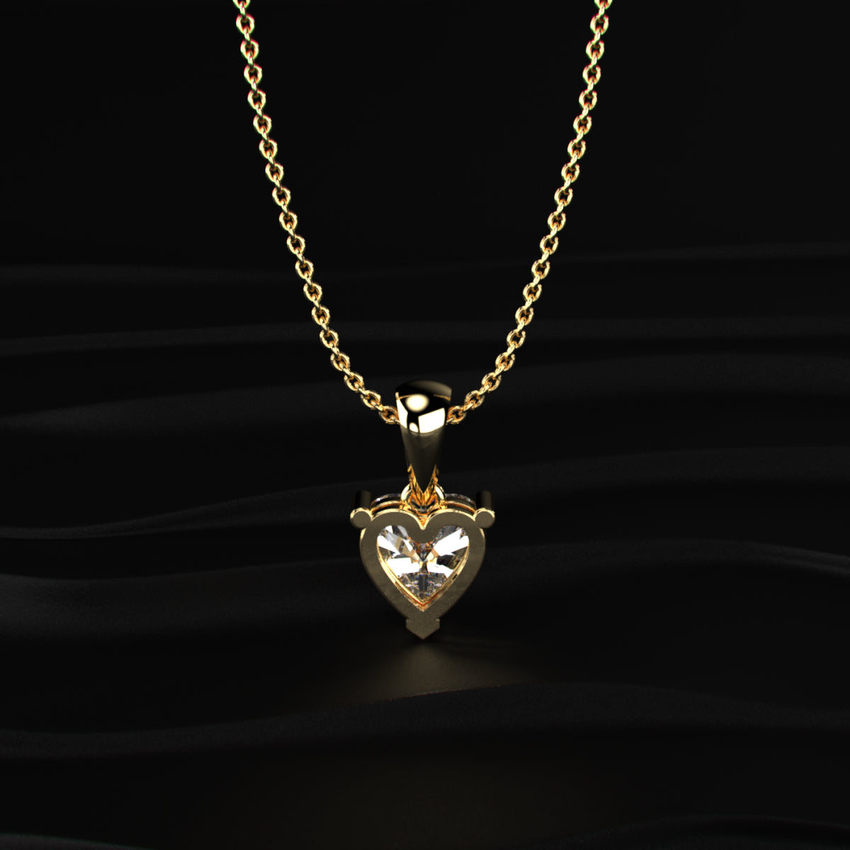 Heart Shaped Solitaire Pendant | Earthly Jewels