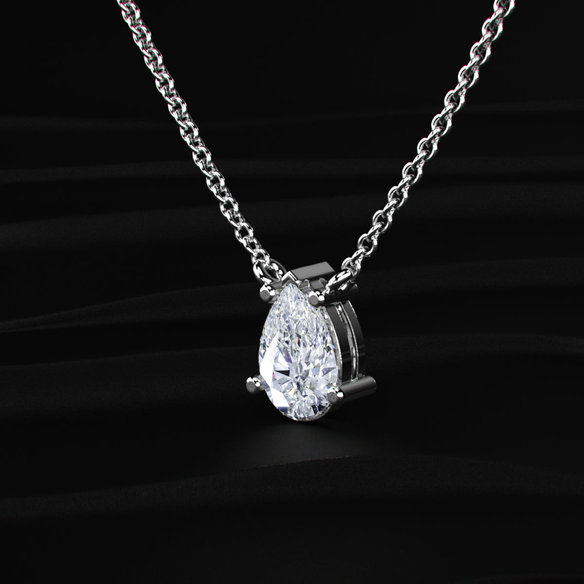 Pear-Shaped Solitaire Necklace | Earthly Jewels