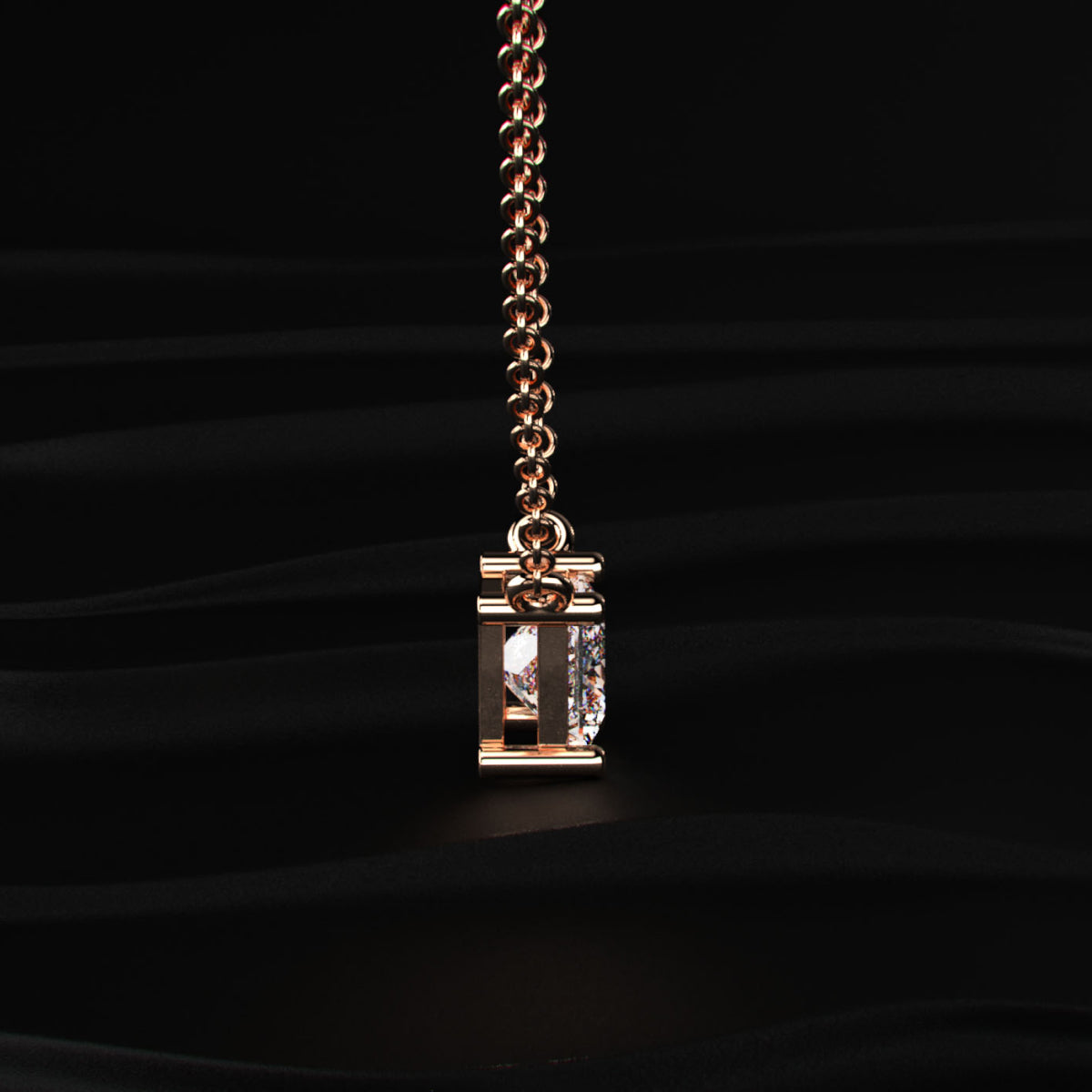 Princess-Cut Solitaire Necklace | Earthly Jewels