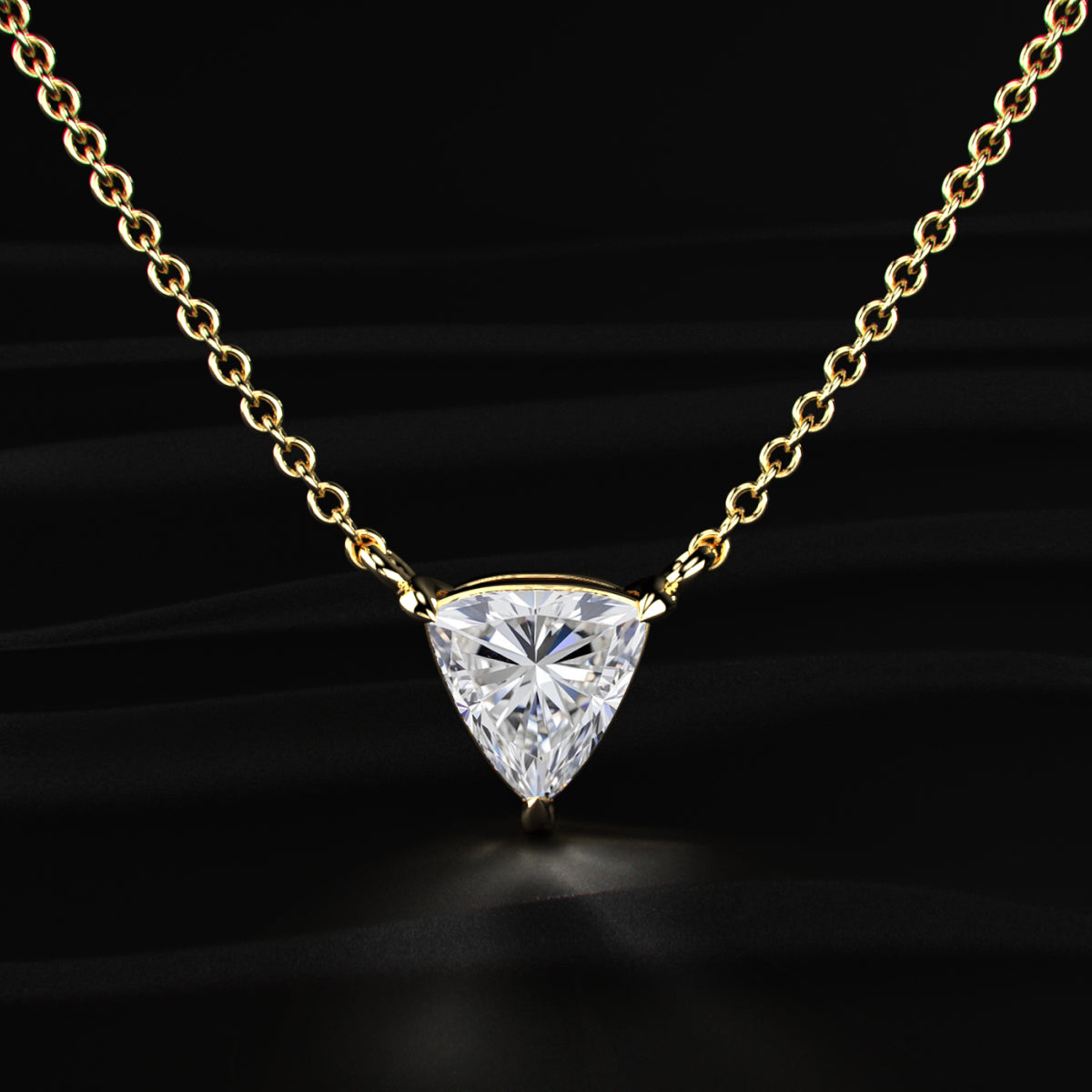 Trillion Cut Solitaire Necklace | Earthly Jewels