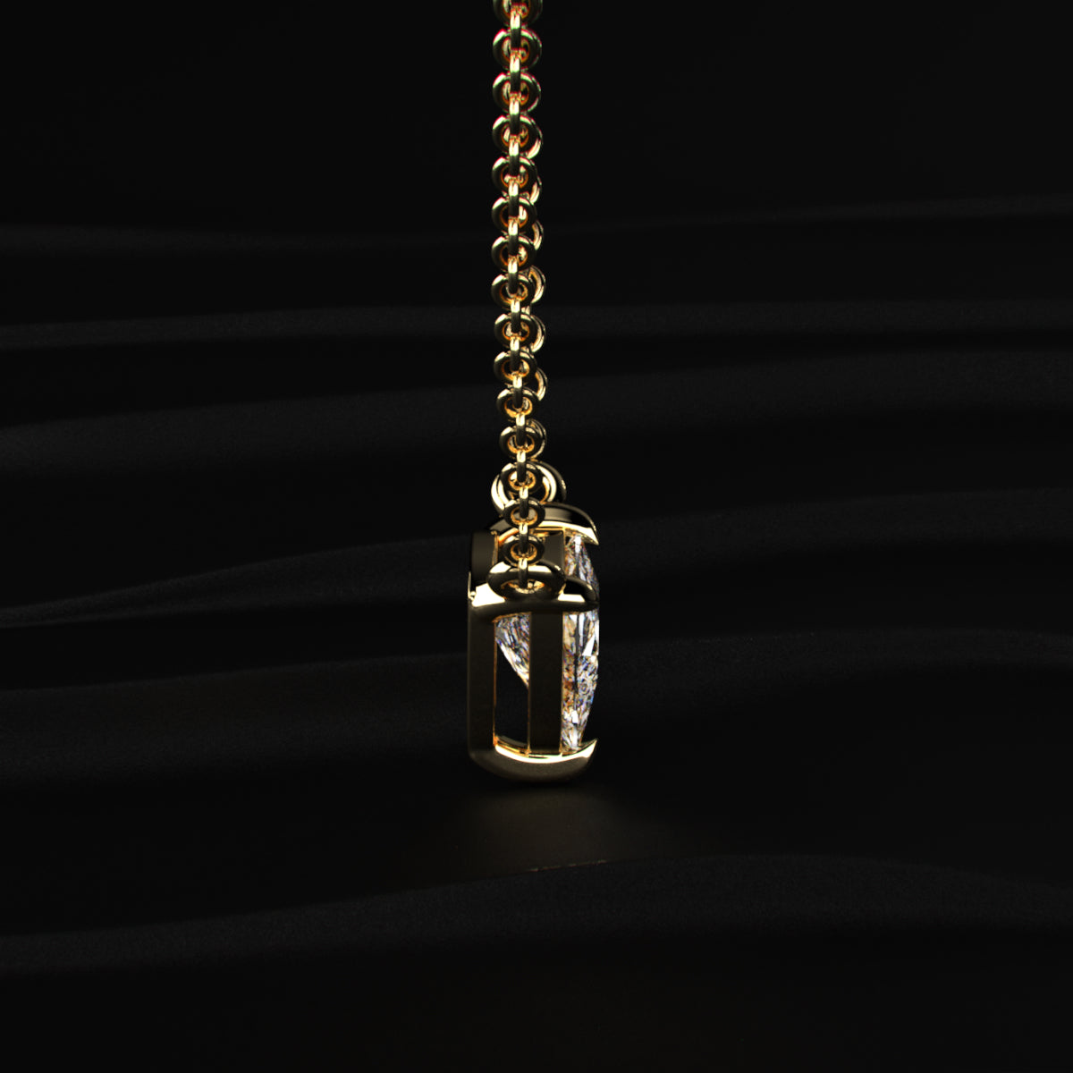 Trillion Cut Solitaire Necklace | Earthly Jewels