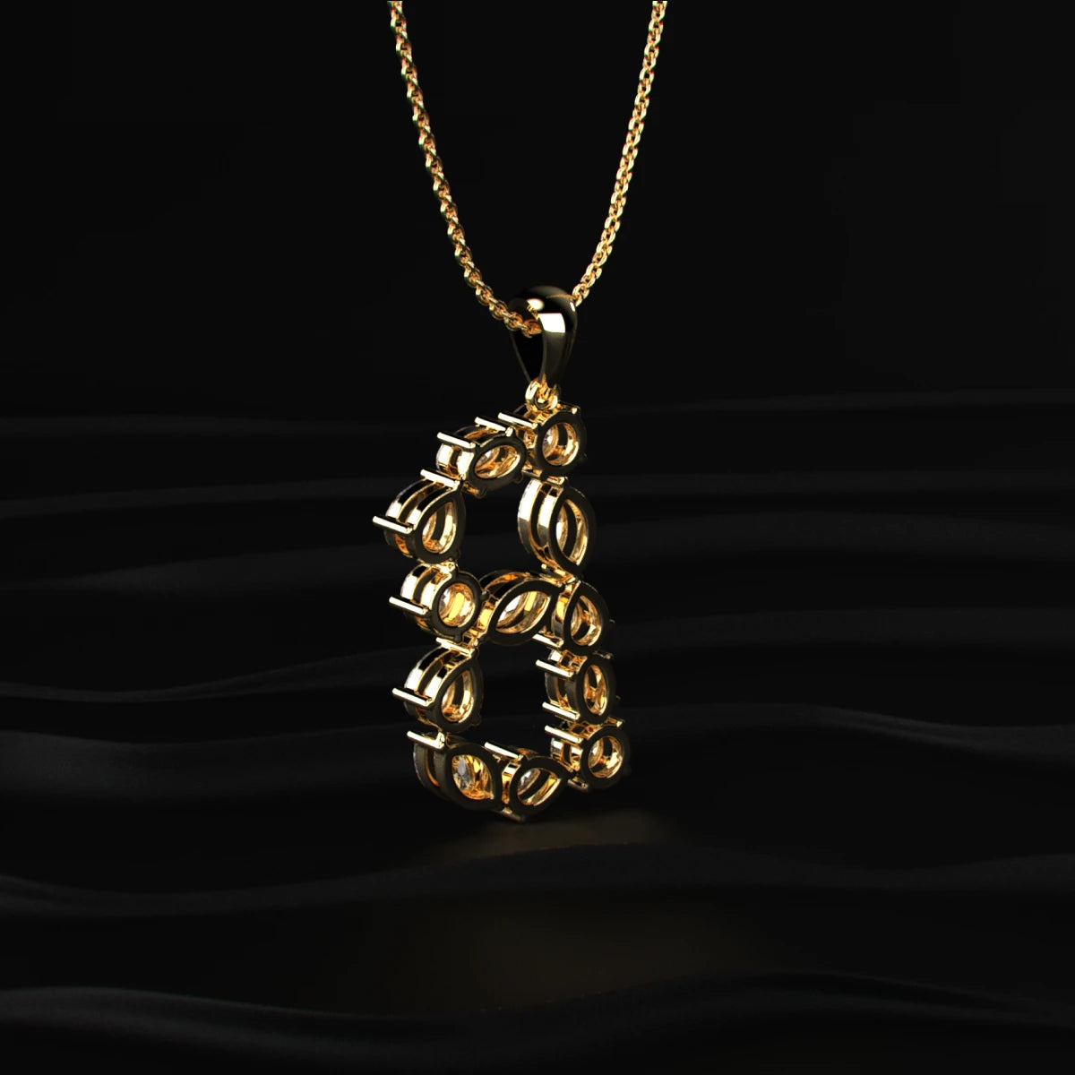 B Alphabet Diamond Pendant | Earthly Jewels